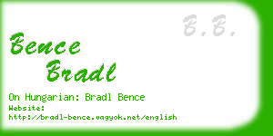 bence bradl business card